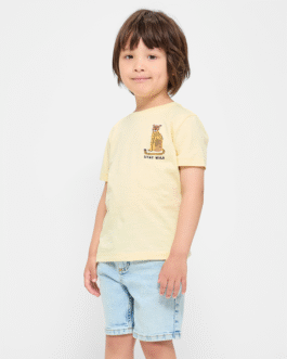 SHORT SLEEVE BOYS T-SHIRT - YELLOW